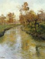 HERBST Impressionismus Norwegische Landschaft Frits Thaulow Fluss
